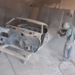 soda-blasting-our-camaro-body